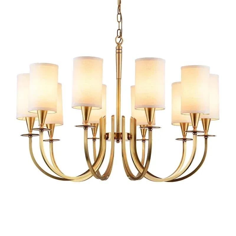 Lustres de plafond ruraux américains, luminaires suspendus nordiques en cuivre pour salon, éclairage de restaurant chinois, chambre et cuisine – photo 6