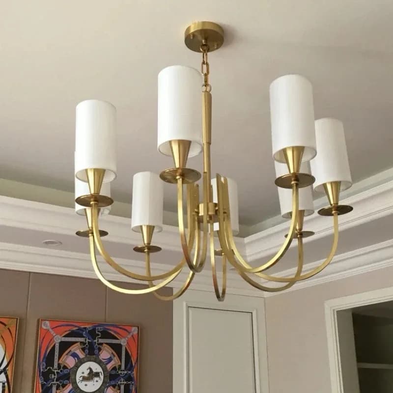 Lustres de plafond ruraux américains, luminaires suspendus nordiques en cuivre pour salon, éclairage de restaurant chinois, chambre et cuisine – photo 3