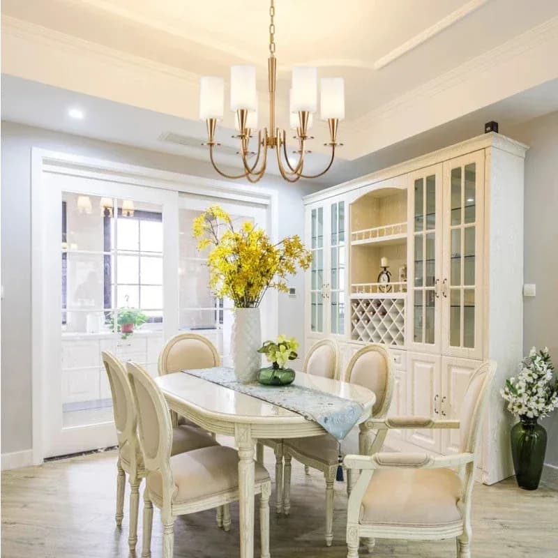 Lustres de plafond de style rural américain, luminaires suspendus en cuivre de style nordique pour salon, éclairage pour restaurant chinois, chambre et cuisine. – photo 4