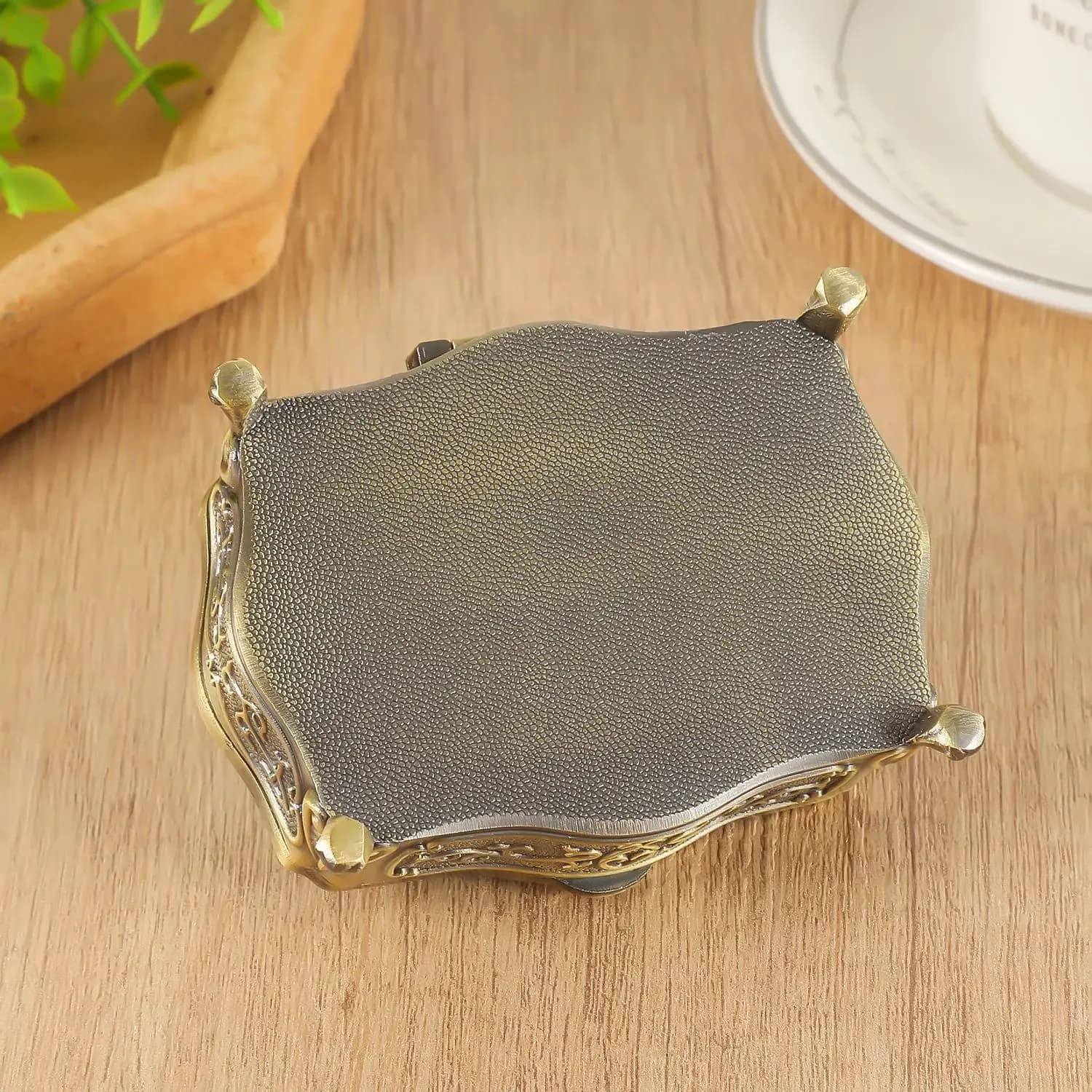 Boîte à bijoux vintage en alliage, coffret de rangement en forme de cœur pour bagues, pendentifs, colliers, boîtes cadeaux – photo 5