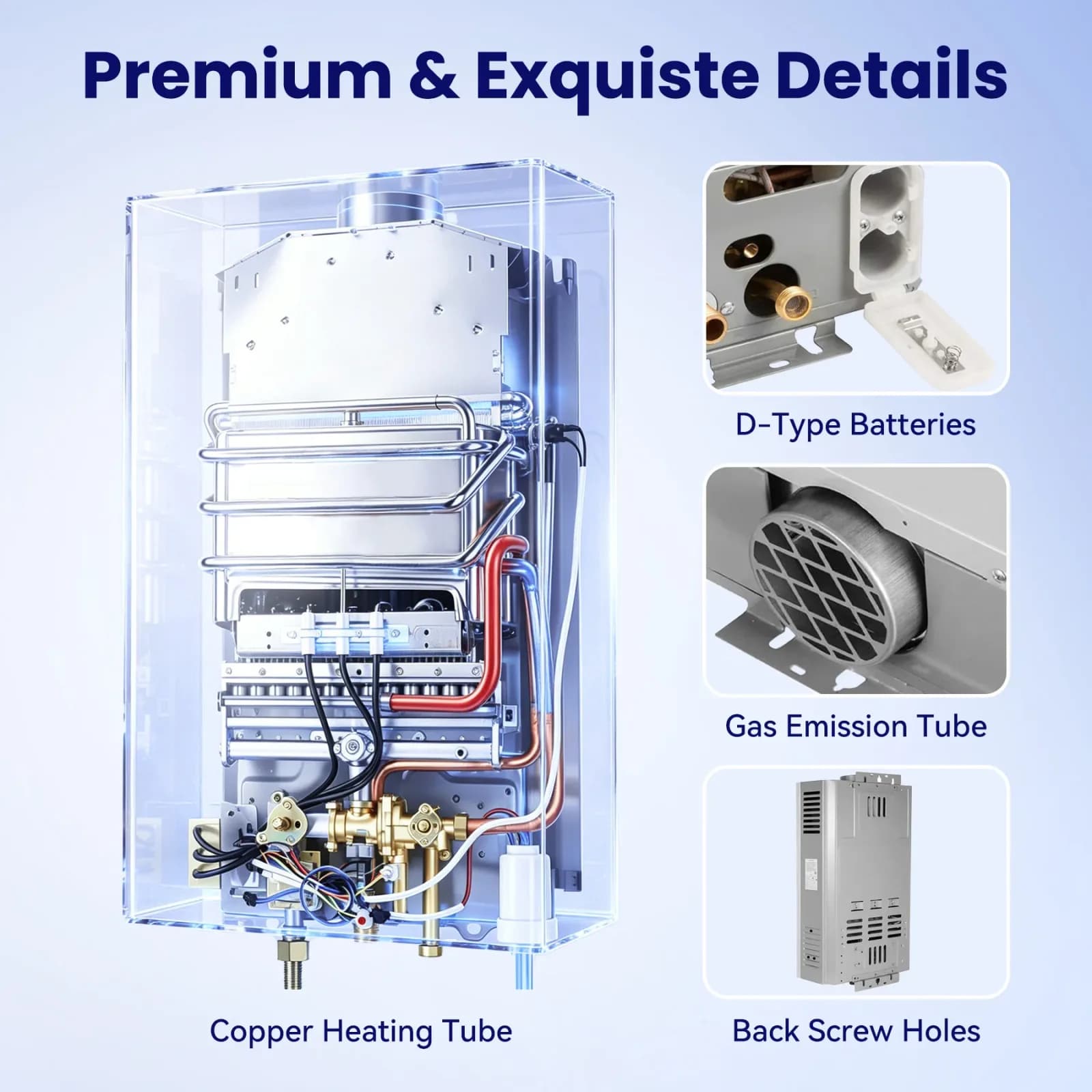 Chauffe-eau au gaz GPL SIHAO 6L 8L 10L 12L 16L 18L, corps en acier, vanne en aluminium, sans rouille, faible coût pour la salle de bain à domicile – photo 7