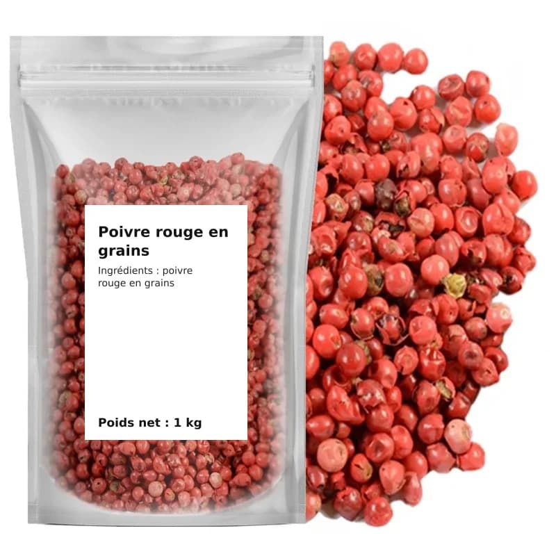 Poivre rouge en grains 1 kg