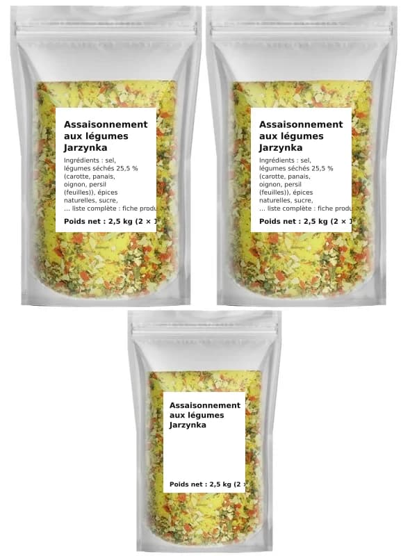 Assaisonnement aux légumes Jarzynka 2,5 kg