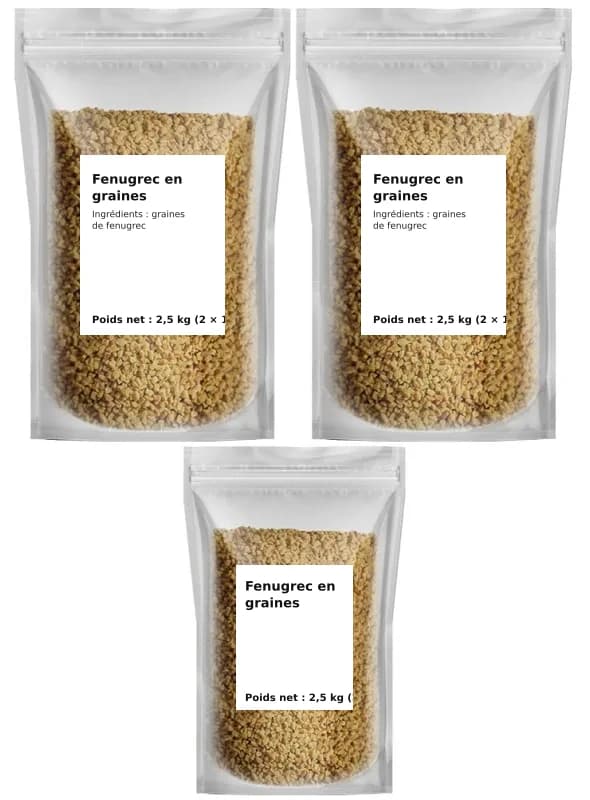 Fenugrec en graines 2,5 kg