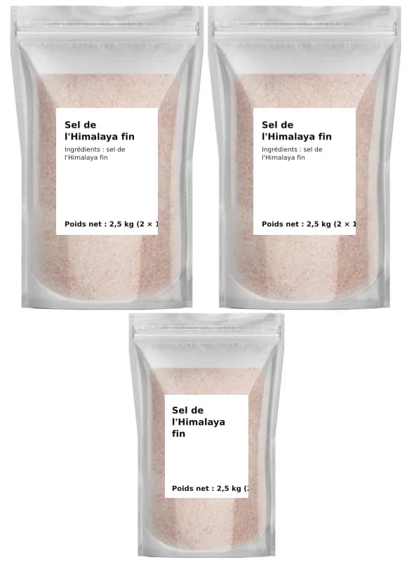 Sel de l'Himalaya fin 2,5 kg