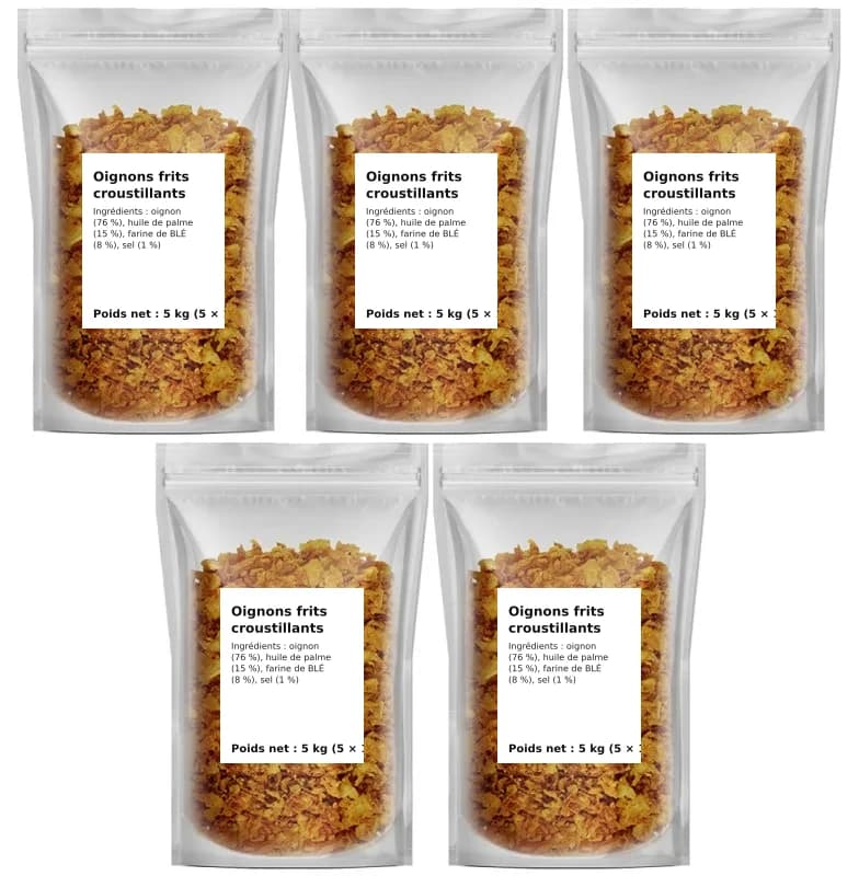 Oignons frits croustillants 5 kg