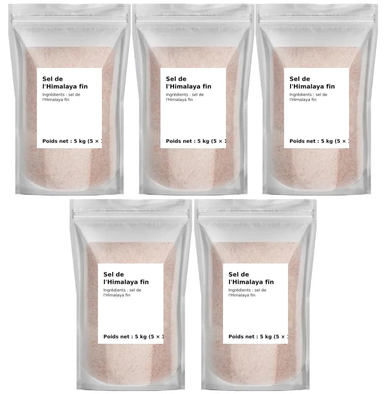 Sel de l'Himalaya fin 5 kg