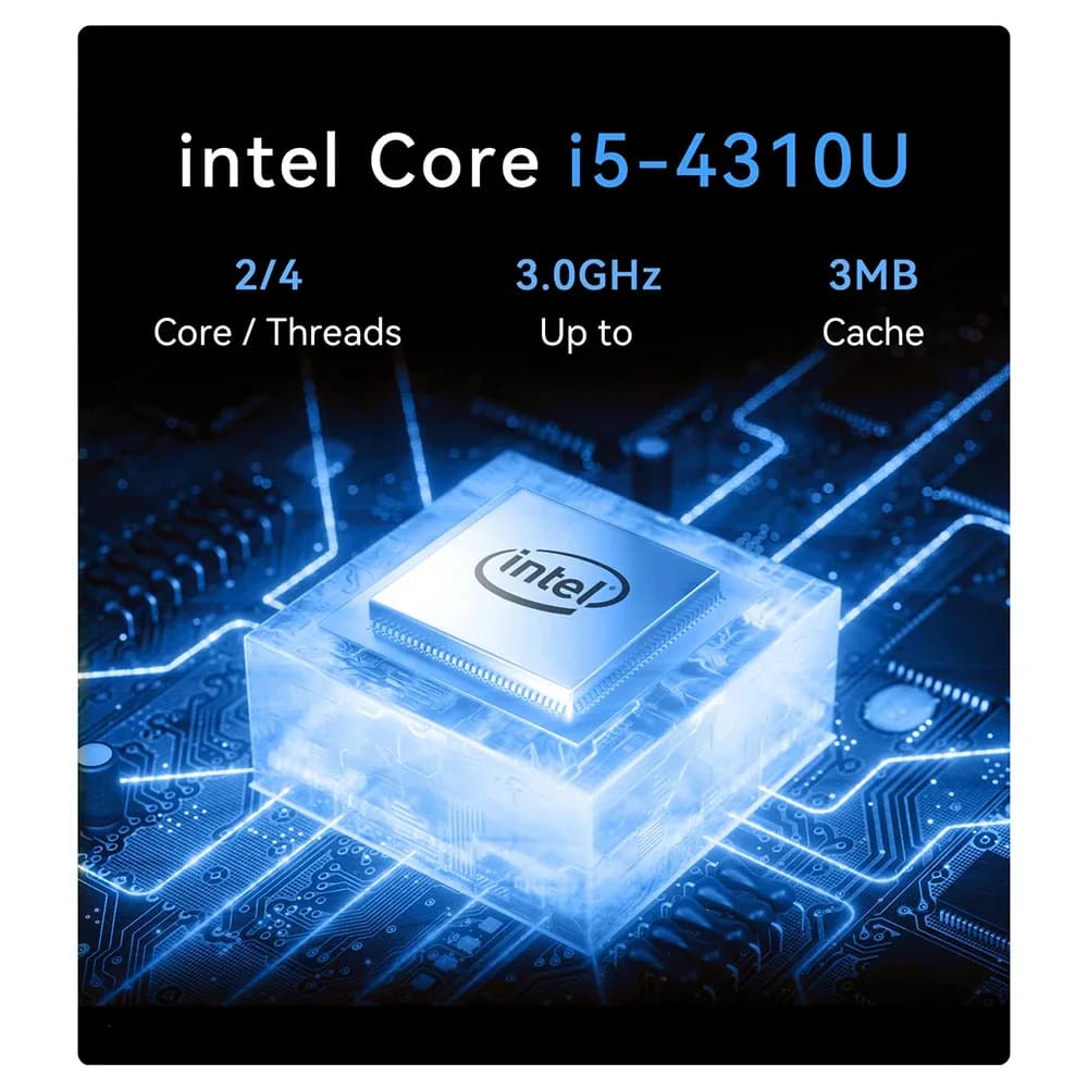 Mini PC MLLSE M3 Pro, Intel Core I5-4310U, DDR3 8 Go de RAM, SSD 128 Go, Wi-Fi 5, BT 4.2, Windows 11, ordinateur de bureau miniature – photo 2