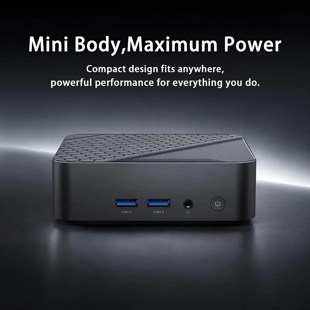 Mini PC Intel N150 2026, 16 Go DDR4, SSD M.2 NVMe 512 Go, Triple 4K, WiFi 6, BT5.2, Refroidissement Silencieux, Bureau et Domicile, Pro Ultra – photo 3