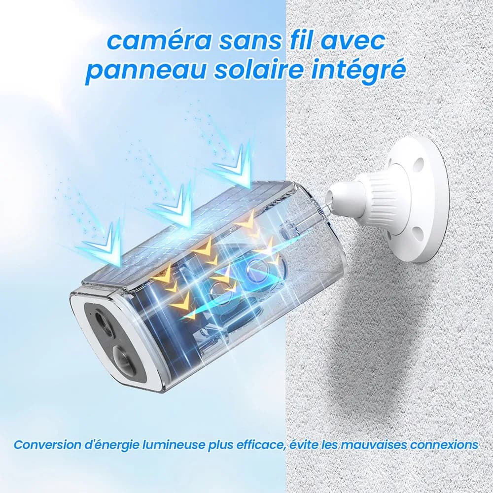 ANRAN Caméra Solaire, Caméra WiFi 2.4G, Caméras de Sécurité 2K pour la Protection de la Maison, Caméra avec Panneau Solaire et Batterie, Détection Humaine PIR, Alarme locale, Compatible Alexa, Couleur Vision Nocturne,IP66 – photo 2
