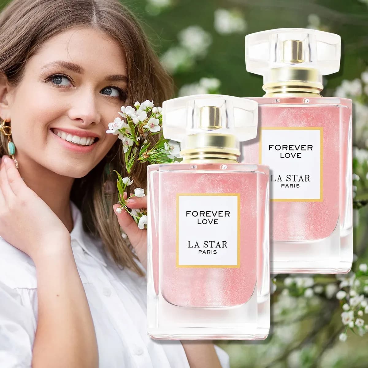 Parfum longue durée pour femmes LASTAR, deux flacons d'un total de 110 ml/3,72 fl oz, parfum rose et jasmin, cadeaux de Noël/Nouvel An – photo 6