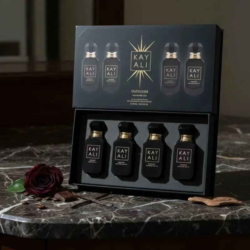 Coffret cadeau de parfum pour femme KAYALI, 4*10ml, parfum naturel longue durée, frais, doux, élégant, floral, fruité, musqué, deux senteurs – photo 5