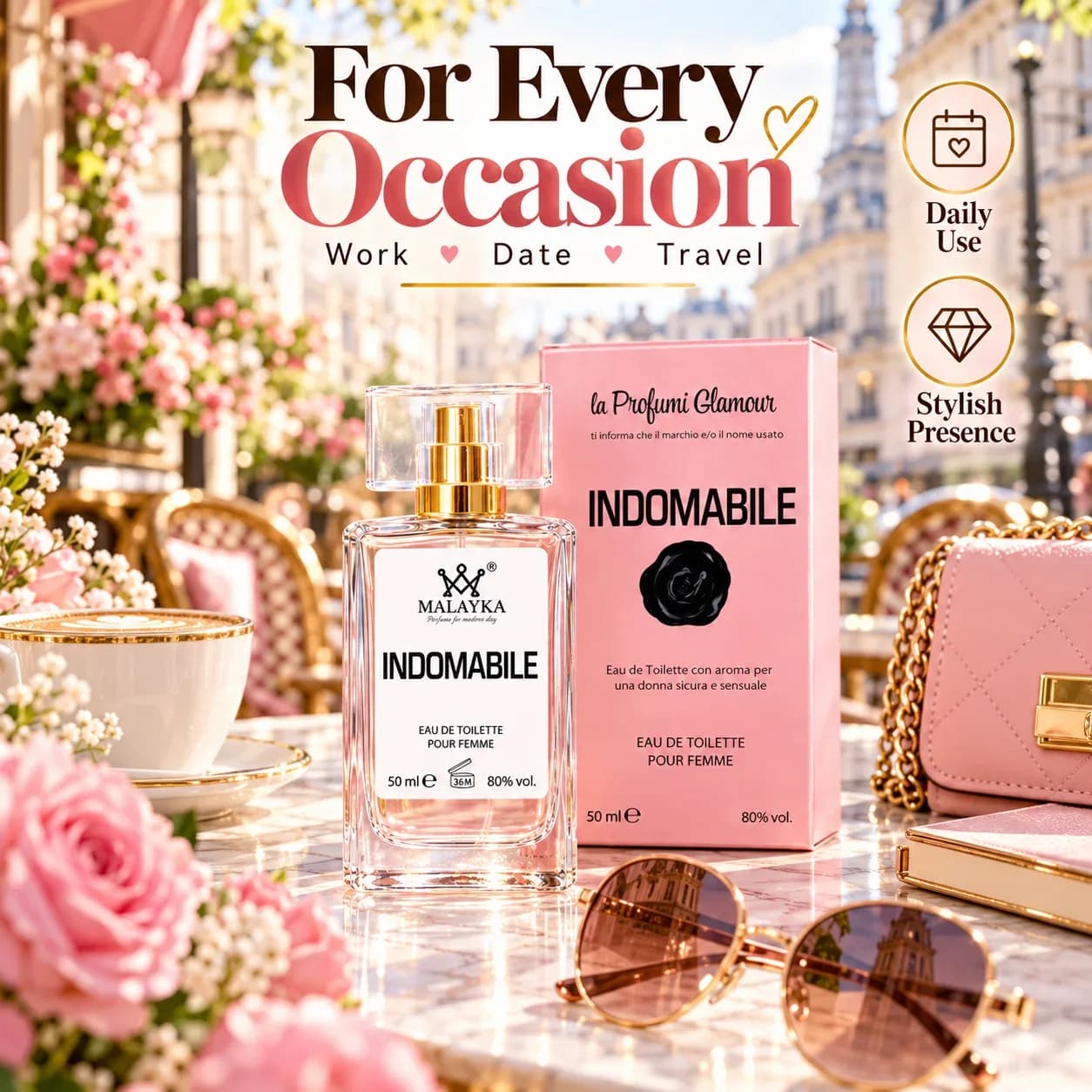 Parfum élégant pour femmes, eau de toilette, fragrance féminine, parfum durable pour tous les jours, parfum de beauté romantique, idéal pour le travail, les rendez-vous, les fêtes et comme cadeau. – photo 7