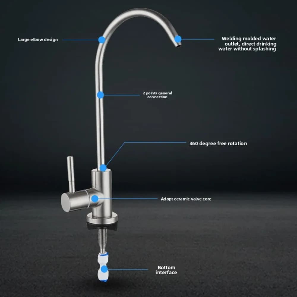Robinet filtre à eau, purificateur sans plomb, robinet filtré, convient aux unités d'osmose inverse ou système de filtration d'eau, robinet de cuisine RO – photo 5