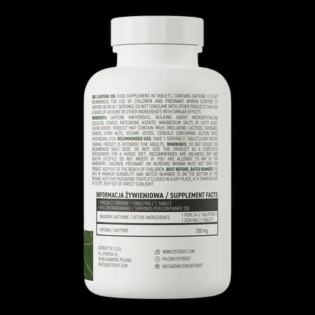 OstroVit Caféine 200 mg VEGE 200 comprimés – photo 3