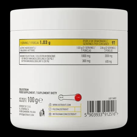 OstroVit Pharma Colostrum 100 g - saveur fraise crémeuse – photo 3