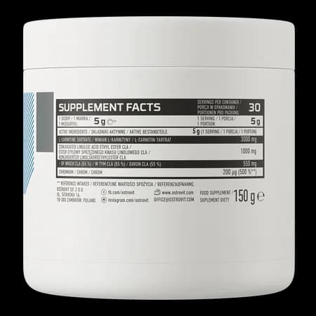 OstroVit 3C CLA Carnitine Chromium 150 g - saveur limonade framboise-menthe – photo 2