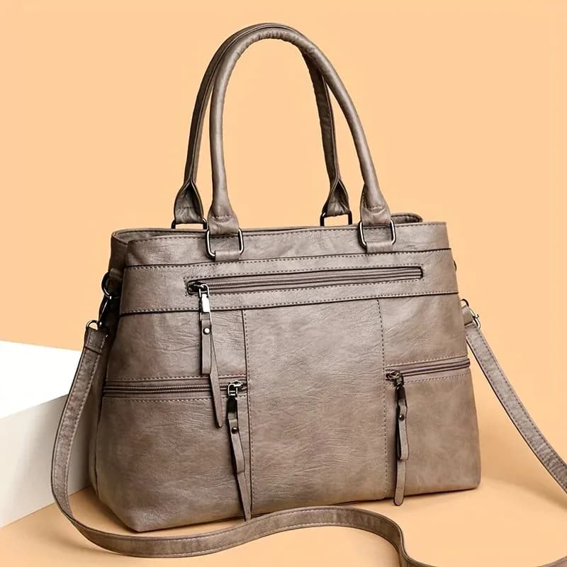 Sac fourre-tout de Style rétro pour femmes, sacs à bandoulière/à bandoulière spacieux en PU de haute qualité avec plusieurs poches, Chic, idéal pour un usage quotidien – photo 3