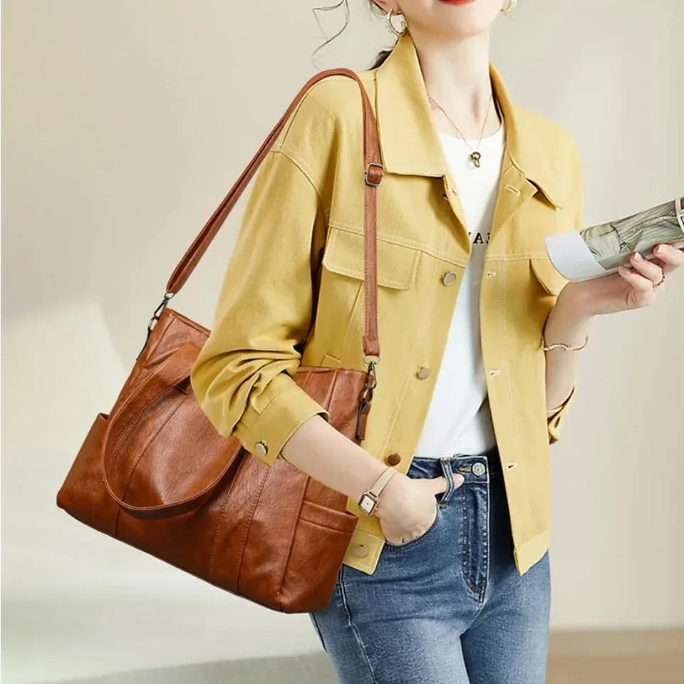 Sacs à bandoulière en cuir PU de haute qualité pour femmes, nouveaux sacs à main Messenger pour dames, créateur de luxe, 3 ensembles – photo 2