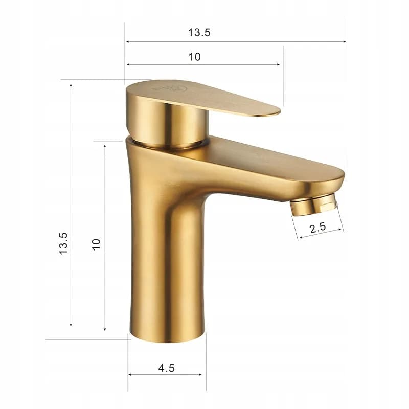 Mitigeur de lavabo pour vasque à poser avec aérateur Akron doré – photo 3