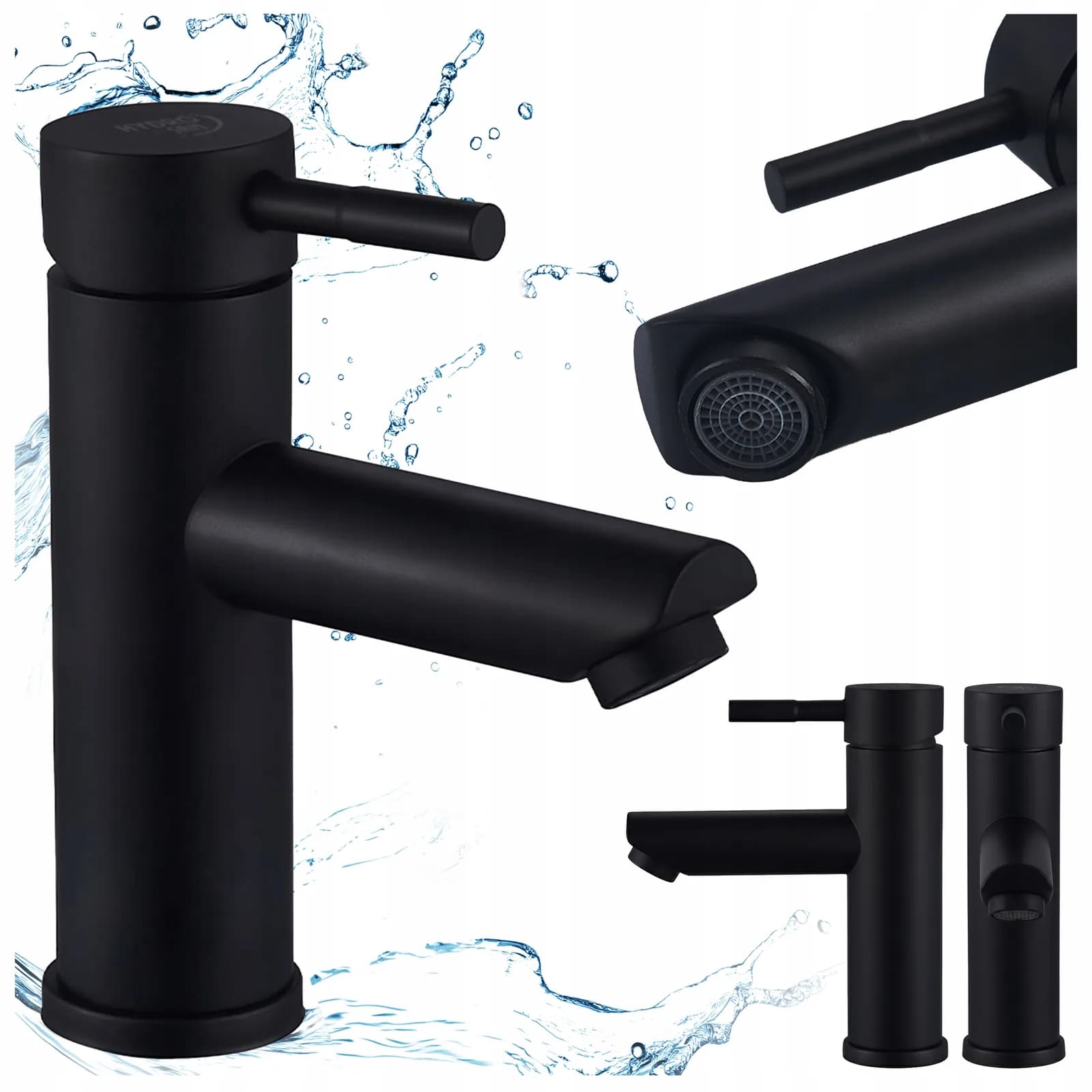 Mitigeur de lavabo bas pour vasque à poser Arley noir