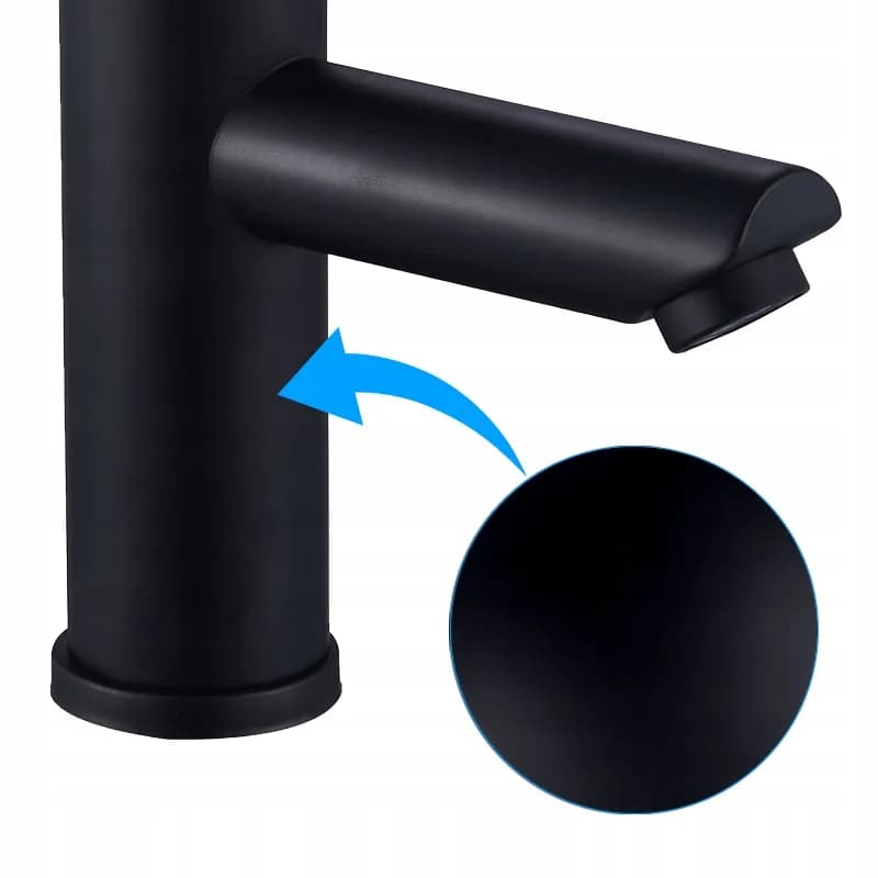 Mitigeur de lavabo bas pour vasque à poser Arley noir – photo 7