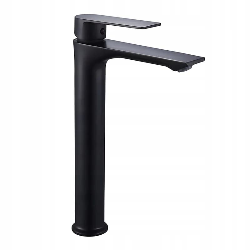 Mitigeur de lavabo haut pour vasque à poser Fargo noir – photo 3