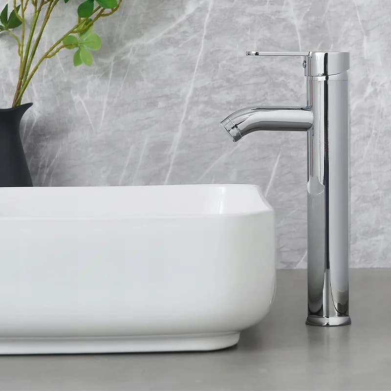 Mitigeur de lavabo haut pour vasque à poser Cuba chromé – photo 2