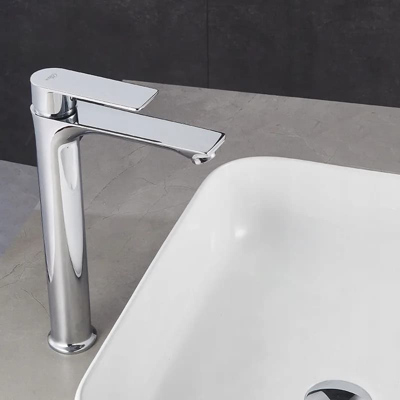 Mitigeur de lavabo haut pour vasque à poser Fargo chromé – photo 4