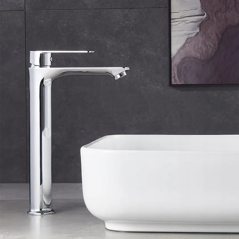 Mitigeur de lavabo haut pour vasque à poser Fargo chromé – photo 2
