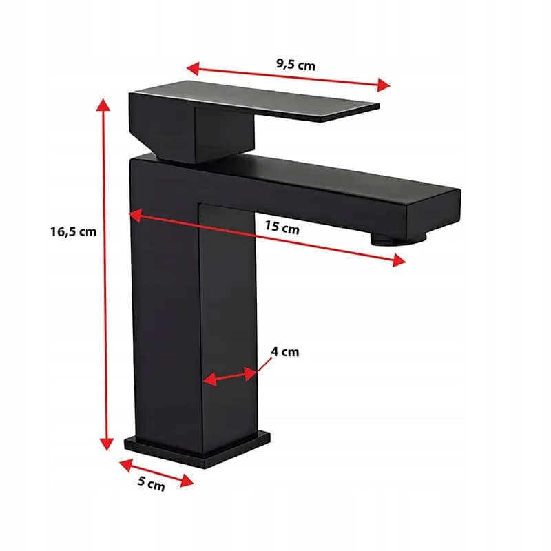 Mitigeur de lavabo bas pour vasque à poser avec aérateur F211B noir – photo 3