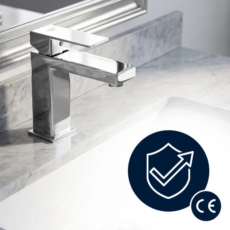 Mitigeur de lavabo bas pour vasque à poser avec aérateur F211A chromé – photo 4