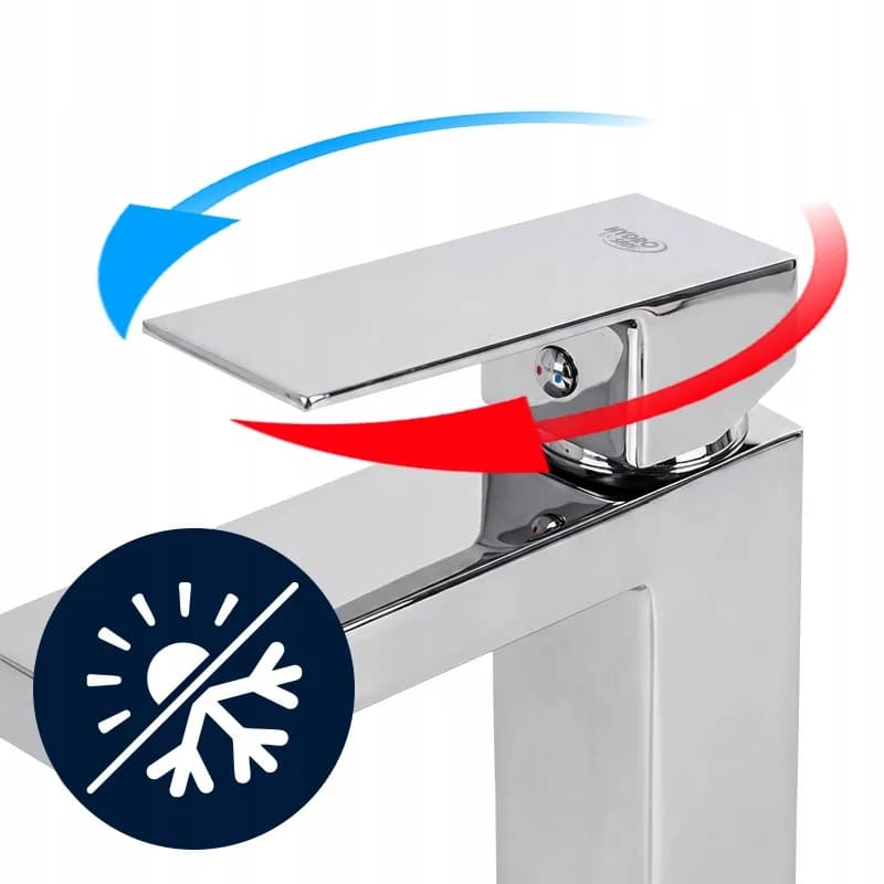 Mitigeur de lavabo bas pour vasque à poser avec aérateur F211A chromé – photo 7