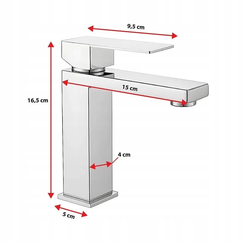 Mitigeur de lavabo bas pour vasque à poser avec aérateur F211A chromé – photo 3