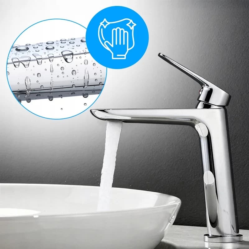 Mitigeur de lavabo bas pour vasque à poser Greta chromé – photo 7