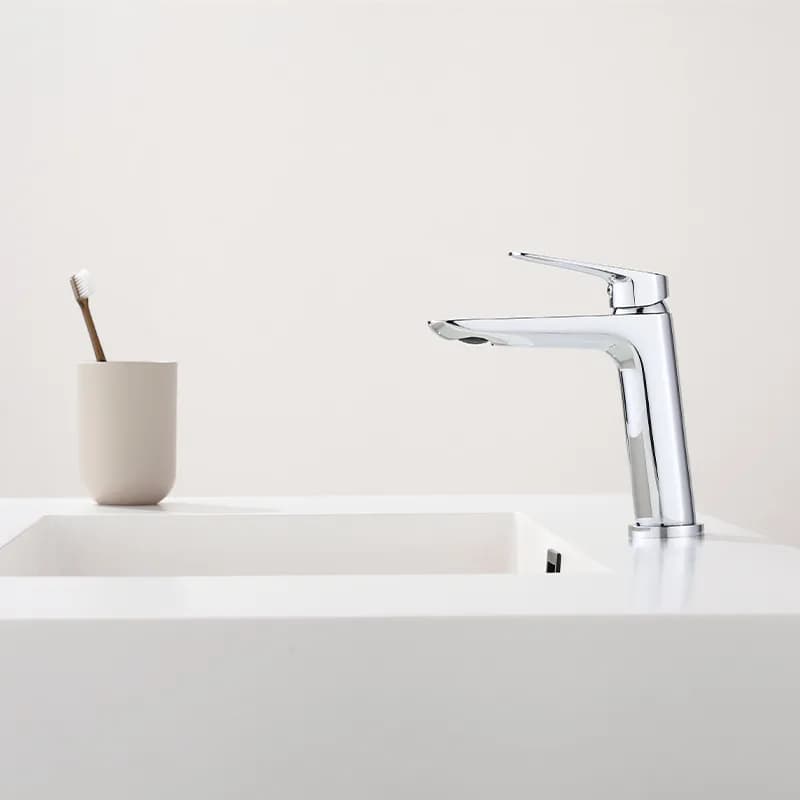 Mitigeur de lavabo bas pour vasque à poser Greta chromé – photo 2