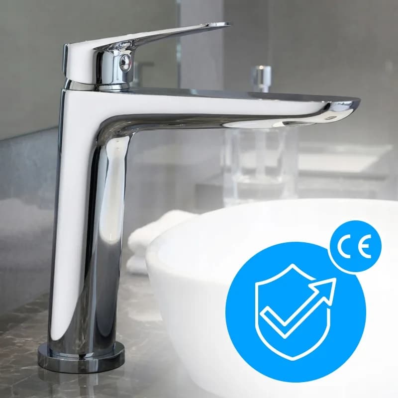 Mitigeur de lavabo bas pour vasque à poser Greta chromé – photo 4
