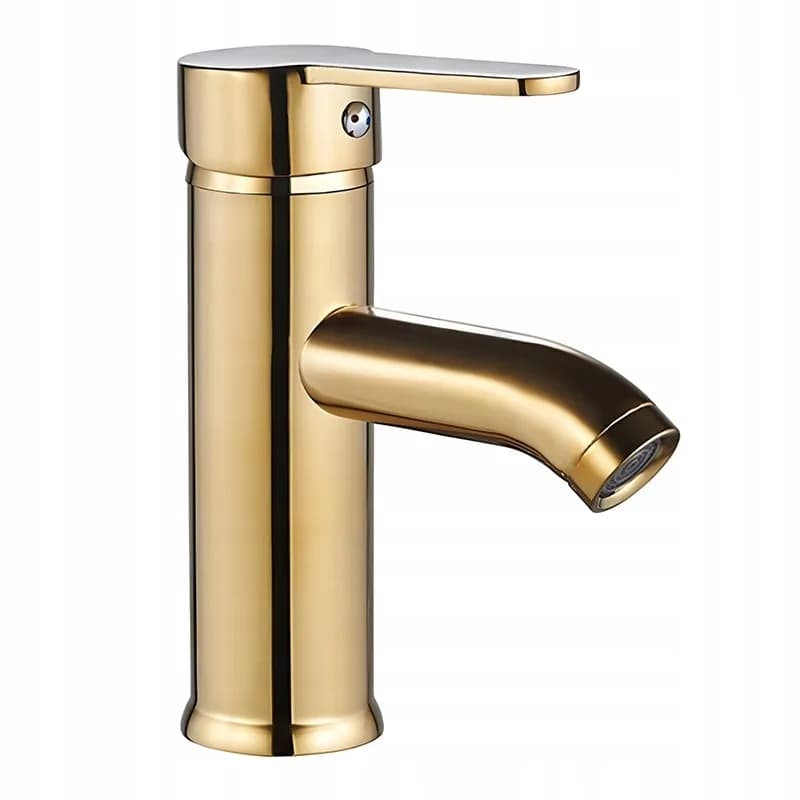 Mitigeur de lavabo bas pour vasque à poser Cuba doré – photo 3