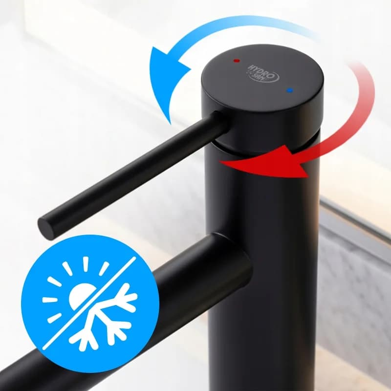Mitigeur de lavabo bas pour vasque à poser Loki noir – photo 5