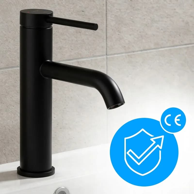 Mitigeur de lavabo bas pour vasque à poser Loki noir – photo 4