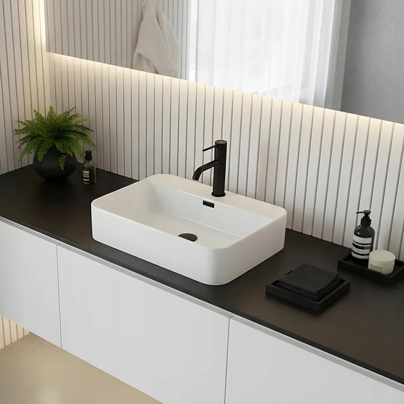 Mitigeur de lavabo bas pour vasque à poser Loki noir – photo 2