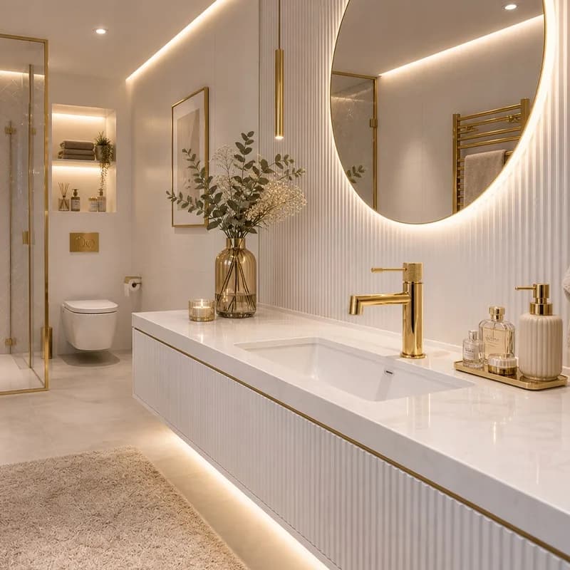 Mitigeur de lavabo bas pour vasque à poser Bona doré – photo 2