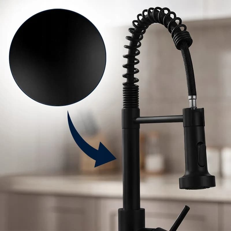 Mitigeur de cuisine à douchette extractible 360° à poser Albin noir – photo 7