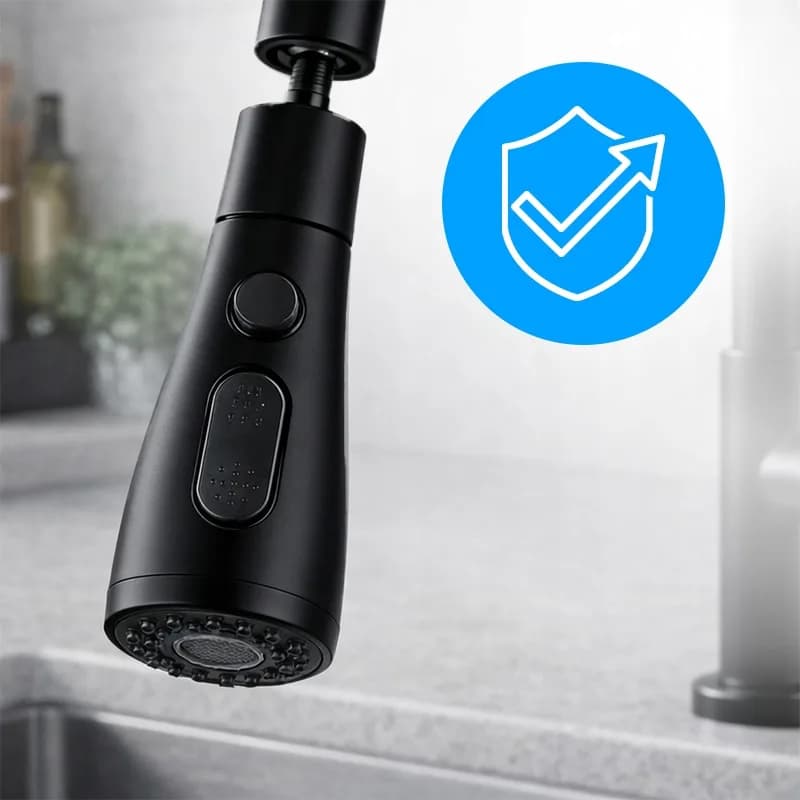 Rallonge de robinet avec aérateur 2 modes 360° PERL-2 noir – photo 4