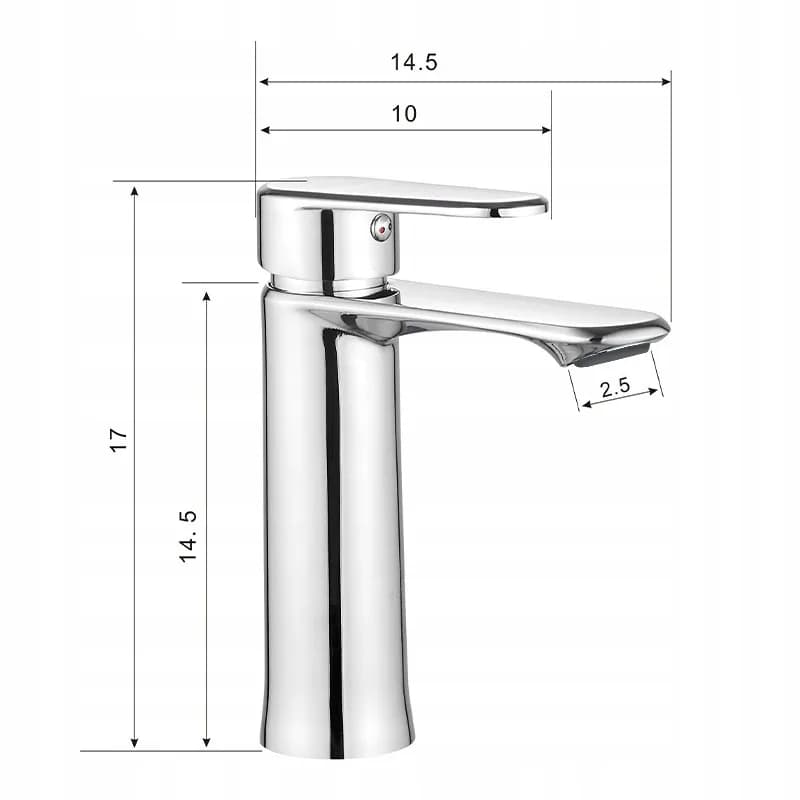 Mitigeur de lavabo bas pour vasque à poser avec aérateur Fargo chromé – photo 3
