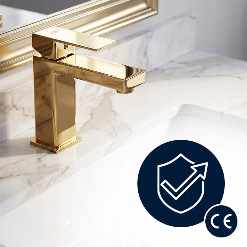 Mitigeur de lavabo bas pour vasque à poser avec aérateur F211C doré – photo 4