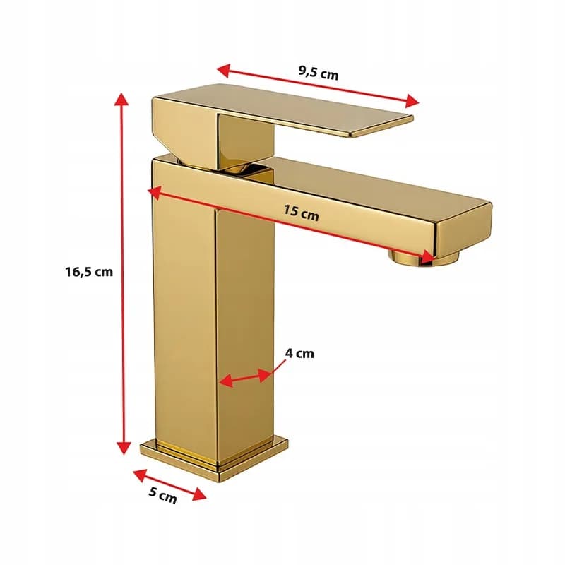 Mitigeur de lavabo bas pour vasque à poser avec aérateur F211C doré – photo 3