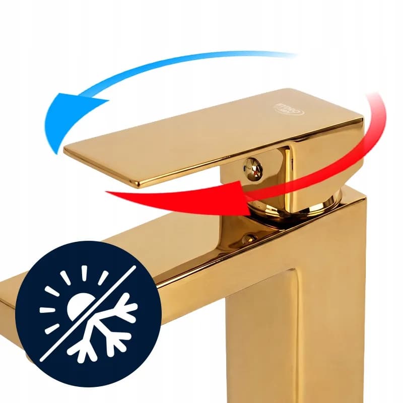 Mitigeur de lavabo bas pour vasque à poser avec aérateur F211C doré – photo 7