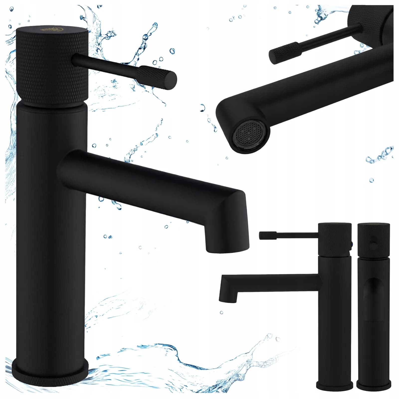 Mitigeur de lavabo bas pour vasque à poser Bona noir