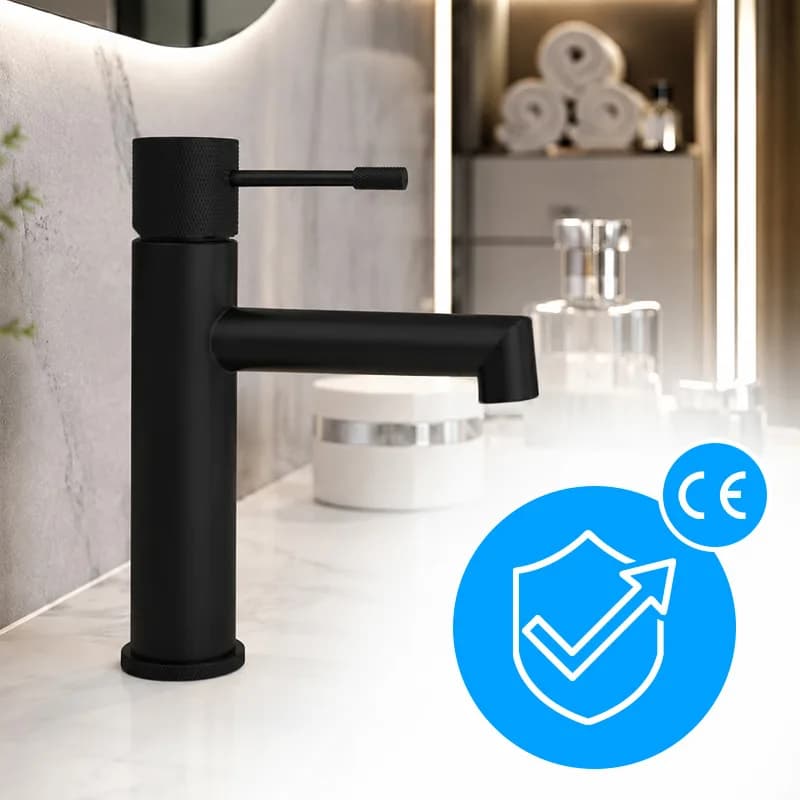 Mitigeur de lavabo bas pour vasque à poser Bona noir – photo 4